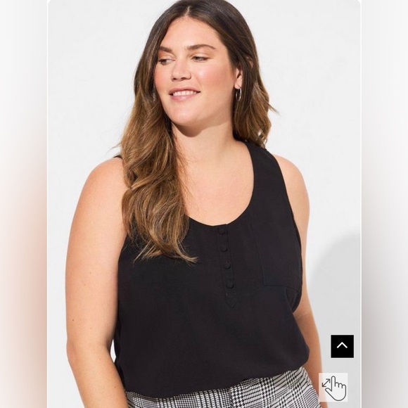 Torrid Challis Henley Pocket Sleeveless Tank NWT - Picture 2 of 8